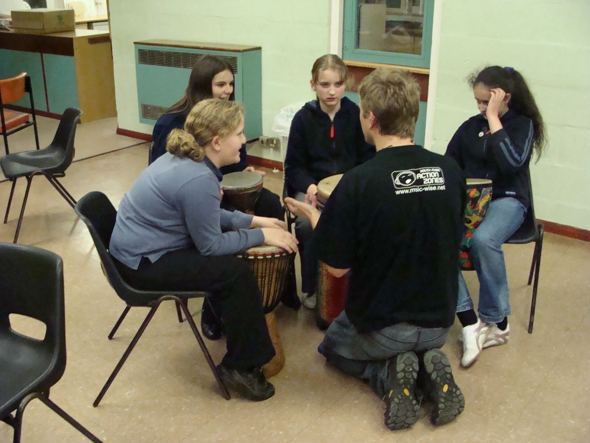 Children's drumming session