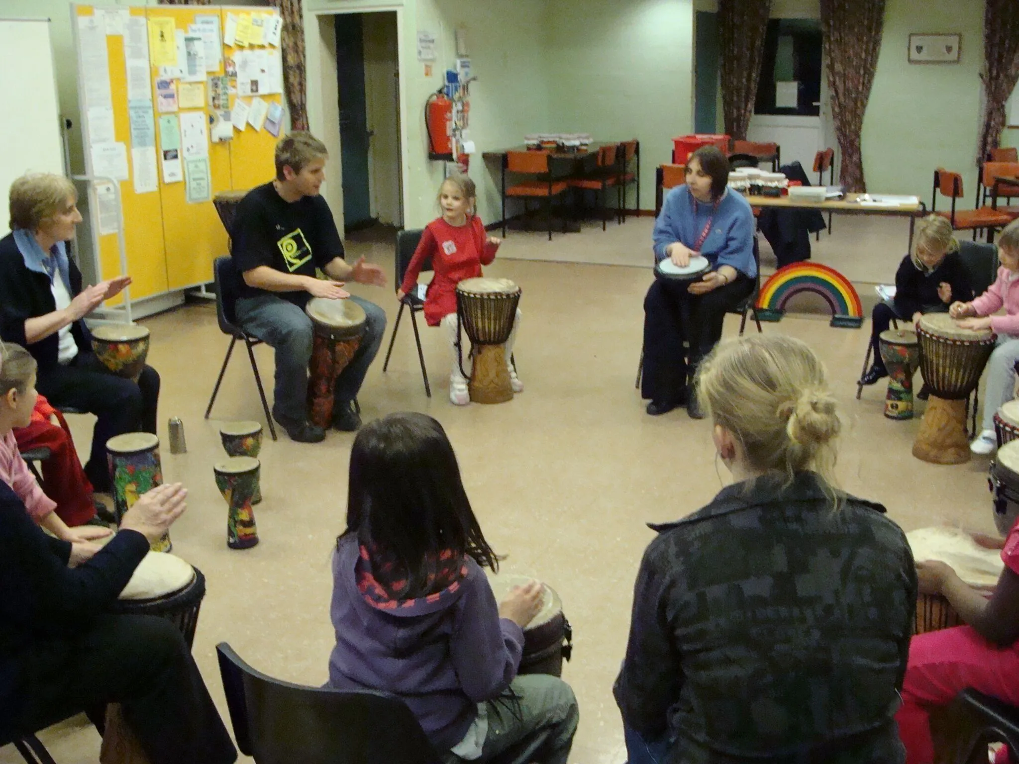Blake performing on handpan